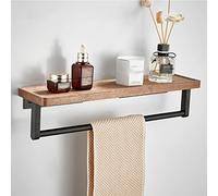 JQQJZLC Portavalo Asciugamano Noce Nera portavalo Asciugamano, Barra dell'asciugamano, Supporto per la Carta igienica, Accessori per Bagno Montato a Parete Kit Hardware per Bagno/Ganci a 6 Righe