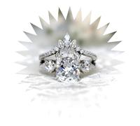JQQJZLC Prodotti da ragazza anelli anelli gioielli da donna promettono matrimonio zircone anello corona anello da donna leggero set di lusso regali, 9