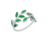 JQQJZLC Product Products Ringe Ringe Damen Bijouterie Herren Grüne Ringe Für Frauen, Blattförmiger Fingerrring im regali vintage