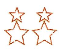 JQQJZLC Rhinestone Big Star Che Pena Gli Orecchini per Donne Ragazze ipoallergenico Cristallo Lungo Star Star Fascino Drop cimante Stallone di Moda Leggero Festival Festival Natalizio Feste di
