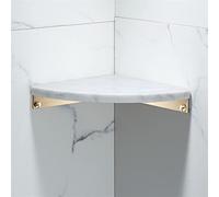 JQQJZLC Scaffali da Bagno Lumo della Luce nordica Tutto Ramo a Triangolo a Triangolo Dorato in Marmo Naturale, treppiede in Oro Spazzolato (Colore: 10)