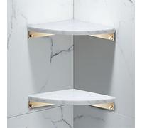 JQQJZLC Scaffali da Bagno Lumo Leggero Nordico Lumo Tutto Il Cesto a Triangolo a Triangolo Dorato in Marmo di Rame, treppiede in Oro Spazzolato (Colore: 17)