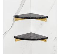 JQQJZLC Scaffali da Bagno Lumo Leggero Nordico Lumo Tutto Il Cesto a Triangolo a Triangolo Dorato in Marmo di Rame, treppiede in Oro Spazzolato (Colore: 17)