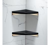 JQQJZLC Scaffali da Bagno Lumo Leggero Nordico Lumo Tutto Il Cesto a Triangolo a Triangolo Dorato in Marmo di Rame, treppiede in Oro Spazzolato (Colore: 17)