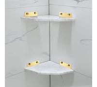 JQQJZLC Scaffali da Bagno Lumo Leggero Nordico Lumo Tutto Il Cesto a Triangolo a Triangolo Dorato in Marmo di Rame, treppiede in Oro Spazzolato (Colore: 17)
