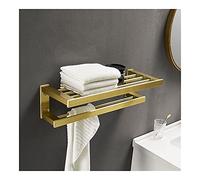 JQQJZLC Scaffali da Bagno Porta Asciugamano Spazzolato per Asciugamano Nero da Bagno, Barra per Asciugamani da Asciugamano a Parete, Accessori per Bagno a Canna Mobile per la Cucina del Bagno