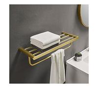 JQQJZLC Scaffali da Bagno Porta Asciugamano Spazzolato per Asciugamano Nero da Bagno, Barra per Asciugamani da Asciugamano a Parete, Accessori per Bagno a Canna Mobile per la Cucina del Bagno