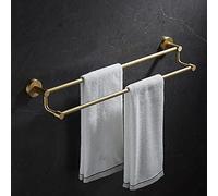 JQQJZLC Scaffali da Bagno squisiti Light Luxury Ottone Spazzolato per Asciugamano, portavalo per Asciugamani, a Doppia e Doppia Asta a Sospensione per Pendente a spasso per appenderla (Colore: Doppio