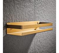 JQQJZLC Scaffali da Bagno su Ripiani galleggianti 20-50 cm Accessori per Bagno Matt Black Gold Scaffali da Bagno Cangolo da Bagno Cucina Scappato da Bagno Montato Sciamette per Bagno per la