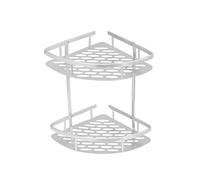 JQQJZLC Scaffali da Bagno su Ripiani galleggianti in Acciaio Inossidabile Ripiani da Bagno Argento Accessori per Il Bagno per la Doccia Scaffale ad Angolo Shampoo portabicchieri Porta da Bagno per