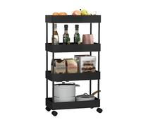 JQQJZLC Scaffali del Bagno Cucina Armadio da Cucina Cucina portana da Pavimento a soffitto Multistrato Rimovibile sterco di crepature Forniture da Cucina per Risparmio Spaziale per la casa (Colore: