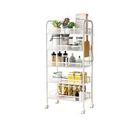 JQQJZLC Scaffali del Bagno Cucina Armadio per Cucina mobili Rimovibili con Carrello Rimovibile portapattonate Porta-Verdura a più Livelli di Verdura e Frutta scaffali di scaffali per Portapacchi per