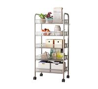 JQQJZLC Scaffali del Bagno Cucina Armadio per Cucina mobili Rimovibili con Carrello Rimovibile portapattonate Porta-Verdura a più Livelli di Verdura e Frutta scaffali di scaffali per Portapacchi per