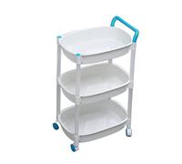 JQQJZLC Scaffali del Bagno Cucina Armadio per la Cucina Mobile Rack per Carrello Mobile Pavimento in plastica Gap Cucina Portapacchi Multistrato Portapacchi per guarnizioni con Ruote cucine (Colore: