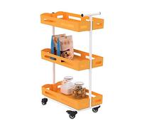 JQQJZLC Scaffali del Bagno Cucina Armadio per la Cucina mobili rotolanti a 3 Livelli Mobile Porta rastrelliere Soggiorno Camera da Letto Pavimento Cucina Pavimento Multistrato Mobile Portapacchi per