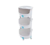 JQQJZLC Scaffali del Bagno Cucina mobili da Cucina Cucina portamette di plastica Cesto vegetale Cesto vegetale da Pavimento a soffitto a 4 Ruote rotanti a 4 Ruote mensole da Cucina a Cinghia (Colore: