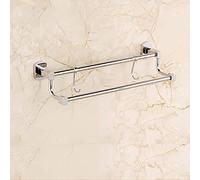 JQQJZLC Scaffali del Bagno, Staffa a Portata di Asciugamano a Parete cromata con 2 Ganci Accessorio per Asciugamani da bagno/50 cm
