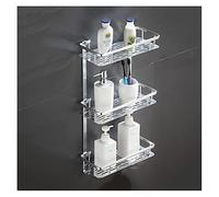JQQJZLC Scaffali galleggianti su ripiana da Bagno, Alluminio Accumulo Montato a Parete Prodotti da Bagno per Cosmetici di Lusso Scaffali da Bagno Accessori per Il Bagno per la conservazione del Bagno