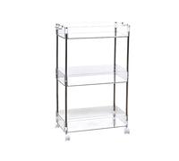 JQQJZLC Scaffali per Bagno Cucina mobili da Cucina Rack Cucina in plastica in plastica Ultra-Vaso Stretta Portapacchi a Fessura a Fessura Multifunzionale Carrello Trasparente da Pavimento a soffitto