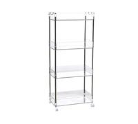 JQQJZLC Scaffali per Bagno Cucina mobili da Cucina Rack Cucina in plastica in plastica Ultra-Vaso Stretta Portapacchi a Fessura a Fessura Multifunzionale Carrello Trasparente da Pavimento a soffitto