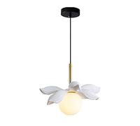 JQQJZLC Scultura di lusso leggero lampadario in vetro creativo durante il chiaro letto comodino semplice fiore lampadario nordico ristorante barra posteriore soffitto soffitto lampada interessante