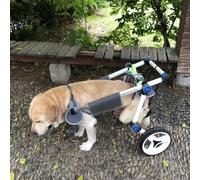 JQQJZLC Sedia a rotelle per cani di taglia media e piccola, ruote in alluminio leggero per la riabilitazione degli animali domestici (taglia XXXS)