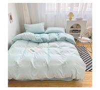 JQQJZLC Set Biancheria da Letto in Cotone Set Copripiumino in Tessuto Delicato sulla Pelle Set Copripiumino Singolo Matrimoniale King-Size in Tinta Unita Set da Quattro Pezzi (Rosa,TwinSize)