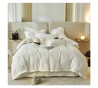 JQQJZLC Set Copripiumino Geometrico con Texture a Nido d'Ape in Cotone Matrimoniale Queen King 4 Pezzi Set di Biancheria da Letto Morbida e Traspirante Lenzuolo federe Set da Quattro Pezzi