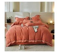 JQQJZLC Set Copripiumino Geometrico con Texture a Nido d'Ape in Cotone Matrimoniale Queen King 4 Pezzi Set di Biancheria da Letto Morbida e Traspirante Lenzuolo federe Set da Quattro Pezzi