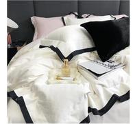 JQQJZLC Set da Letto a Quattro Pezzi Luxury Jacquard Fogli da lettiera Set di Cotone in Cotone Fiocchi di Copertura del Piumino Letto a Quattro Pezzi Set (Una Queen di Colore.