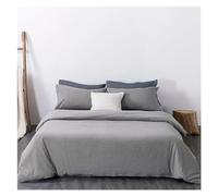 JQQJZLC Set da Letto da Letto a Quattro Pezzi Lavato in Cotone a Strisce per Biancheria da Letto a Doppia Regina King Size Piumino lamiera di Copertina Set da Quattro Pezzi, Set da Quattro Pezzi,