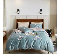 JQQJZLC Set di Biancheria da Letto a Quattro Pezzi a Quattro Pezzi Foglie Europee di Lusso copripiumini botanici Copertina di Cotone Cotone Lenzuola Set di Biancheria da Letto Matrimoniale