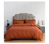 JQQJZLC Set di Biancheria da Letto a Quattro Pezzi Letto a Quattro Pezzi arrivati Set di coperture per Piumino Soft Regina per la Pelle e Comodi Set di lettiere con Piumino Nero Solido (Bianco-Queen