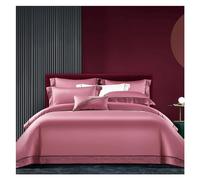 JQQJZLC Set di Biancheria da Letto a Quattro Pezzi Luxury 1500tc Cottò di Cotone Egiziano Ricamo Copripiumino Copripiumino Piatto Foglio Piatto Federa Regina King di Lino Adulto Letto a Quattro Pezzi
