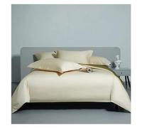 JQQJZLC Set di Biancheria da Letto a Quattro Pezzi Premium al 100% in Cotone Egiziano Solido Biancheria da Letto Rosa Bianco Set Morbido Doppio Queen King King Coperchio Piatto Piatto/Foglio Aderente