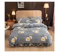 JQQJZLC Set di Biancheria da Letto a Quattro Pezzi Set di coperture per Piumini in Velluto in Cristallo Set di Biancheria da Letto Matrimoniale Coprione Europea Copertina Europea Compatibile con