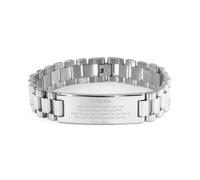 JQQJZLC Son Regali di Compleanno di Mom, Supporting Ladder in Acciaio Inossidabile Bracciale per la Laurea Son Christmas for Son Sei più Coraggioso di Quanto tu creda, più Forte di Quanto sembri e,