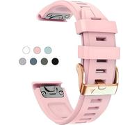 JQQJZLC Sostituzione della Fascia da 20 mm per Garmin Fenix 5S/5S Plus/6S/7S/Istinct 2S/D2, Cinturino in Silicone Morbido a Forma Rapida con Accessorio da polpettina Impermeabile in Oro Rosa