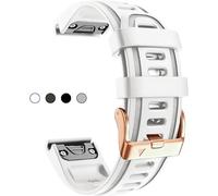 JQQJZLC Sostituzione della Fascia da 20 mm per Garmin Fenix 5S/5S Plus/6S/7S/Istinct 2S/D2, Cinturino in Silicone Morbido a Forma Rapida con Accessorio da polpettina Impermeabile in Oro Rosa