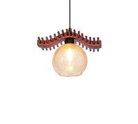 JQQJZLC Stile Giapponese lampadario in Legno Massiccio Rosso Retro Rosso Sud -EST Asiatico in Vetro paralamode Vintage a soffitto a Sospensione per Il tè Sala da Pranzo Cucina Isola del Ristorante