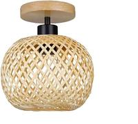 JQQJZLC Studio di Ingresso del corridoio in Fiamme del corridoio a Mano Tessuto a Mano in bambù Casa Casa Bamboo Bamiling Light Rustic Rusing Benici Natural Carals E27 Caradoni Realizzati in Cina