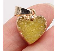 JQQJZLC Tenda Doccia Cristallo Naturale 1pc Pietra Naturale Ciondolo a Sospensione Amore Cristallo Quarzo Fascia d'orecchio Fatta per la Collana Fai -da -Te Che preparano, Rosso (Colore: GR