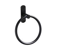 JQQJZLC Terrette da Asciugamano, Supporto per Asciugamano in Alluminio Nero in Alluminio per Asciugamano Rotondo scaffale a Portata di Asciugamano montata per la casa Accessori per Il Bagno