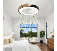 JQQJZLC Ventilatore Celeste con Illuminazione a 6 velocità silenziose ventilatori a soffitto Moderni con luci e Motore a CC Reversibile remoto, lampadario Invisibile a Ventola del soffitto con