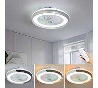 JQQJZLC Ventilatore da Soffitto Moderno a Soffitto Minimalista Lampadario Lampadario dimmerabile Ventilatore a LED Camera da letto a risparmio energetico Ultra-Domestico e luci Soggiorno illuminazione