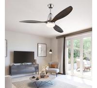 JQQJZLC Ventilatori a soffitto da 42 '' con luci e Legno remoto, ventilatori a soffitto Silenzioso 6 velocità 3 Colori reversibili, lampadario alla Luce della Ventola con Timer, soffitto