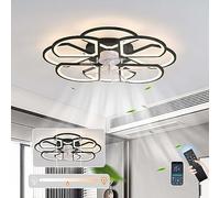 JQQJZLC Ventilatori a soffitto di Fiori con luci e Telecomando i Moderni lampadari Moderni soffitto Luce Reversibile a 6 velocità LED a Ventola silenziosa a Ventola silenziosa Silenzi