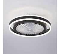 JQQJZLC Ventilatori da soffitto con luci e telecomando Ventilatore moderno a LED dimmerabile da 62 W Lampadario leggero Camera da letto Timer silenzioso 3 velocità Lampada a ventola intelligente