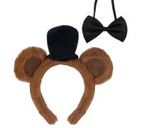 JqruiTbeis Chipmunks - Set di cerchietti e fermagli, in morbida pelliccia per feste a tema animali, giochi di ruolo e costumi