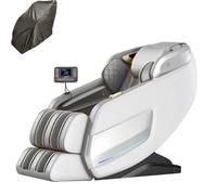 JQslycdmv 4D Sedia Massaggio Schiena,Elettrico Intelligente Massaggio Recliner SL Traccia Corpo Verticale Sedia Bluetooth Per Anziani Pendolari(White)